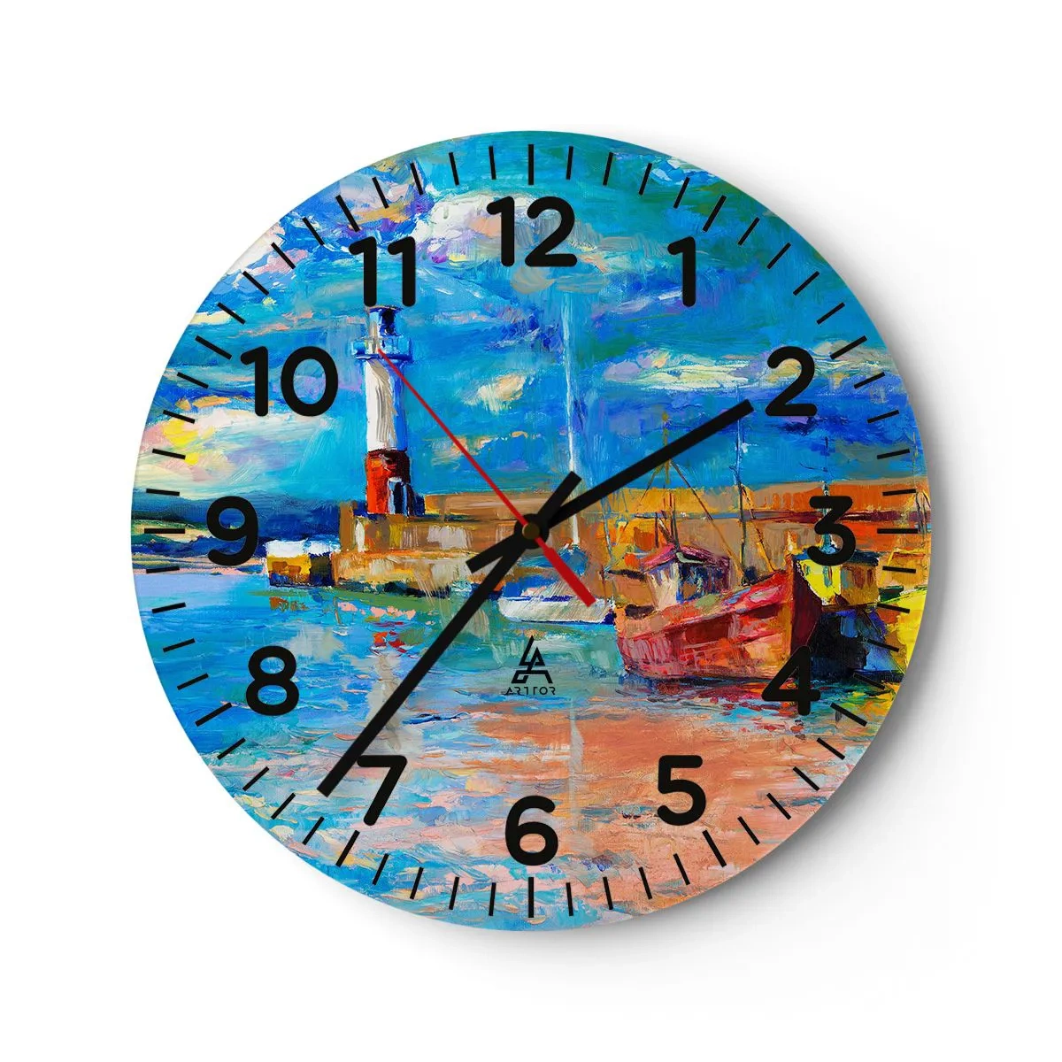 Horloge murale - Pendule murale - Un après-midi dans la baie arc-en-ciel - 40x40 cm