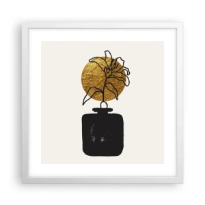 Affiche dans un cadre blanc - Poster - La beauté vaut son pesant d'or - 40x40 cm