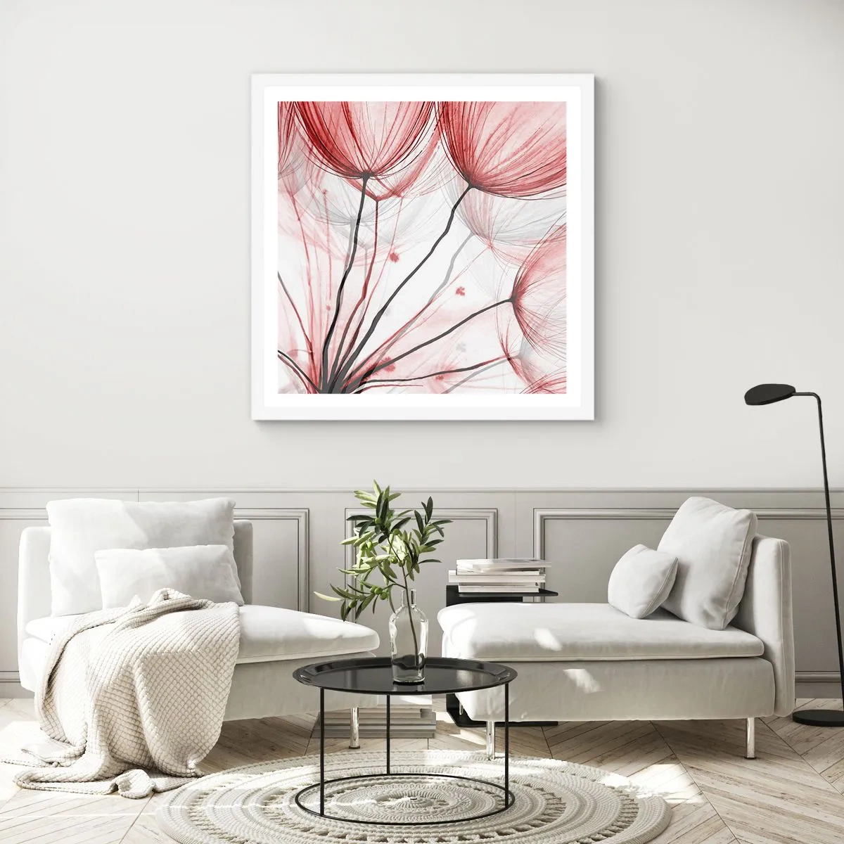 Affiche dans un cadre blanc - Poster - Avant le départ - 40x40 cm