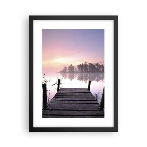 Affiche dans un cadre noir - Poster - De la brume lilas… - 30x40 cm