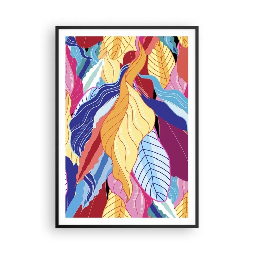 Affiche dans un cadre noir - Poster - Un désordre coloré - 70x100 cm