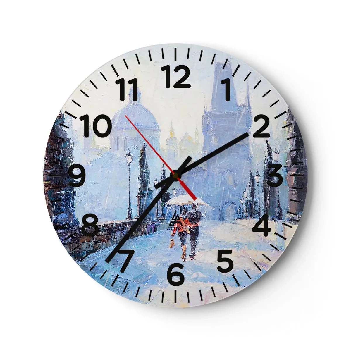 Horloge murale - Pendule murale - La pluie a dû nous charmer - 40x40 cm