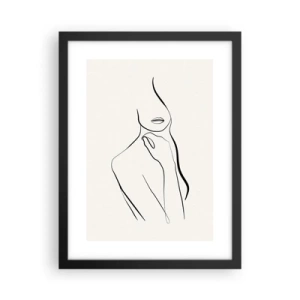 Affiche dans un cadre noir - Poster - Vague de mélancolie - 30x40 cm