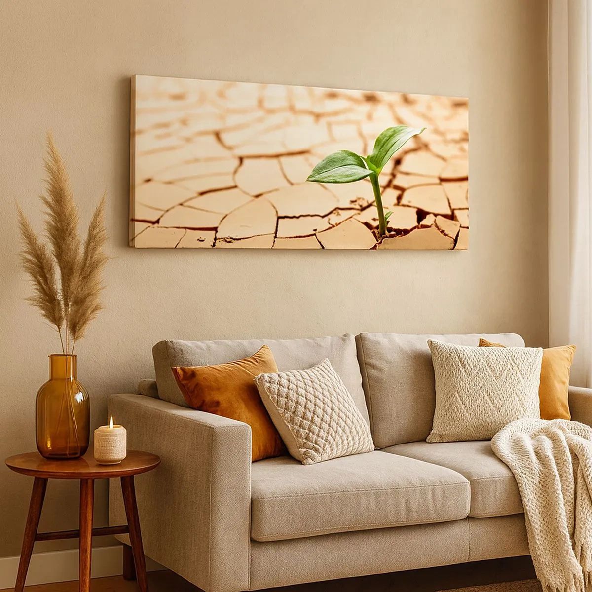 Impression sur toile - Image sur toile - La force indomptable de la vie - 100x40 cm