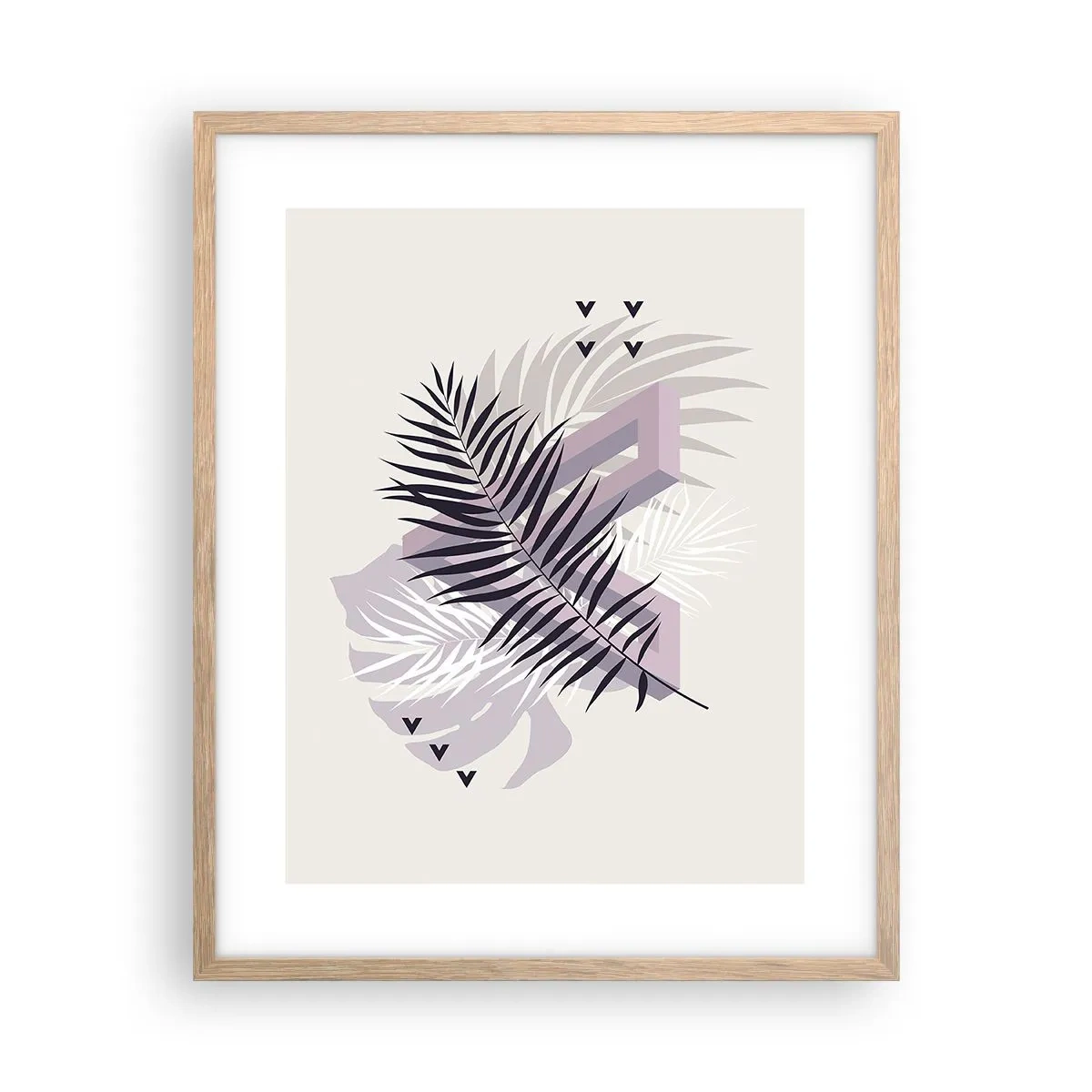 Affiche dans un chêne clair - Poster - L'ombre de l'obscurité - 40x50 cm