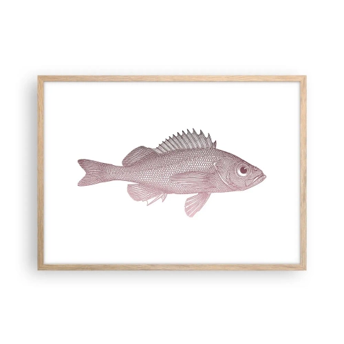 Affiche dans un chêne clair - Poster - Poisson aux grands yeux - 70x50 cm