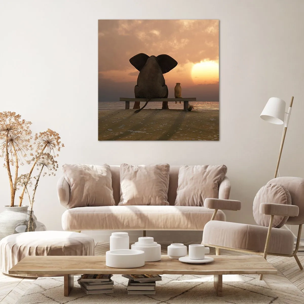 Impression sur toile - Image sur toile - C'est bon de garder le silence ensemble - 40x40 cm