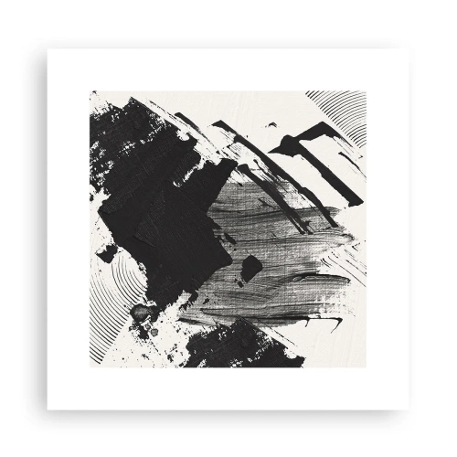 Affiche - Poster - Abstraction – expression du noir - 30x30 cm