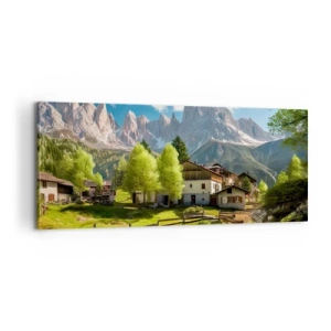 Impression sur toile - Image sur toile - Idylle alpine - 100x40 cm