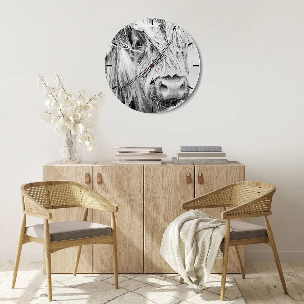 Horloge murale - Pendule murale - Sauvagerie écossaise - 40x40 cm