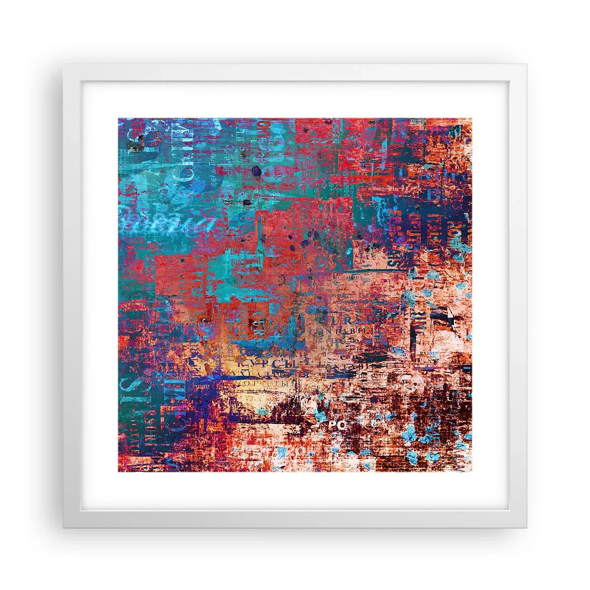 Affiche dans un cadre blanc - Poster - Mémoire et oubli - 40x40 cm