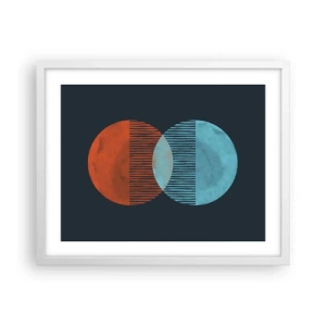 Affiche dans un cadre blanc - Poster - Fantaisie astronomique - 50x40 cm