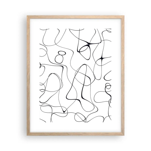 Affiche dans un chêne clair - Poster - Le chemin de la vie, les voies du hasard - 40x50 cm