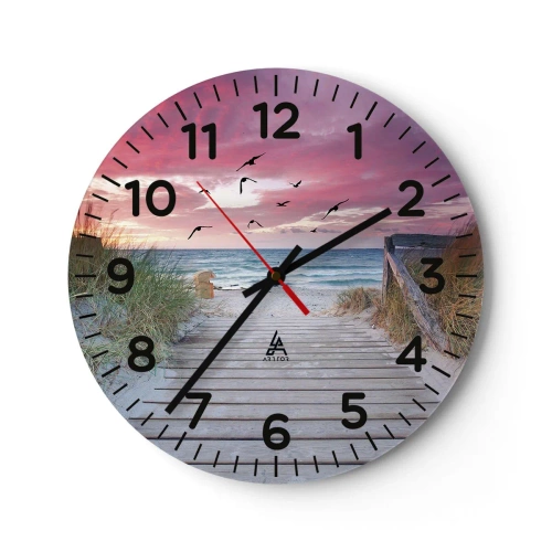 Horloge murale - Pendule murale - Impression de la Baltique - 30x30 cm