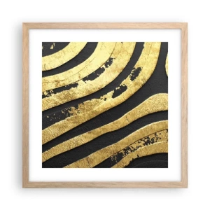 Affiche dans un chêne clair - Poster - Tout coule - 40x40 cm