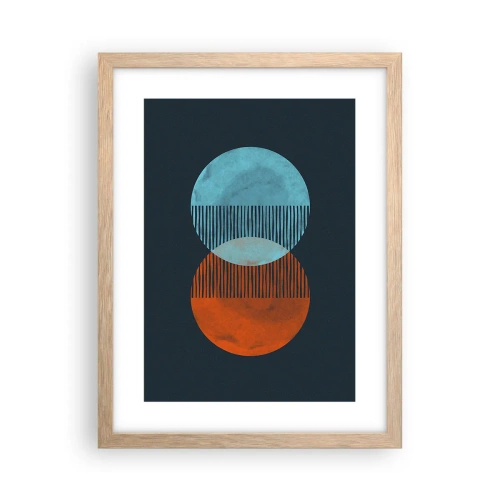 Affiche dans un chêne clair - Poster - Fantaisie astronomique - 30x40 cm