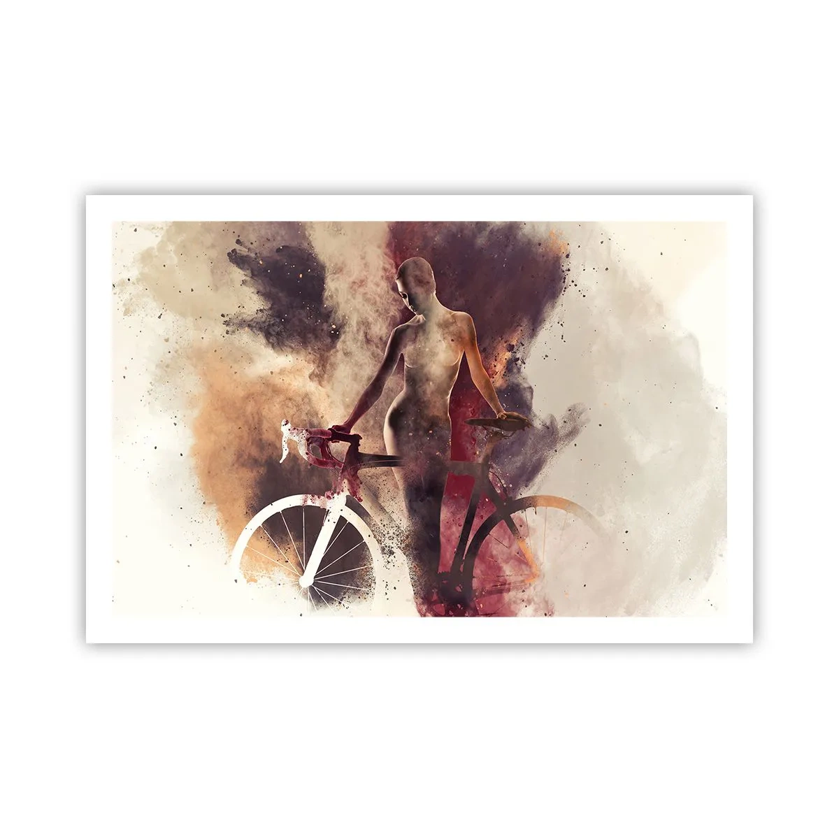 Affiche - Poster - Une âme de vélo aux formes marbrées - 91x61 cm