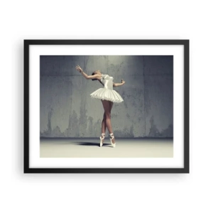 Affiche dans un cadre noir - Poster - Léger comme un oiseau - 50x40 cm