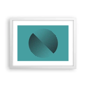 Affiche dans un cadre blanc - Poster - Cercle – une variation géométrique - 40x30 cm