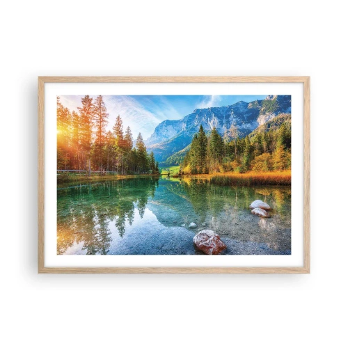 Affiche dans un chêne clair - Poster - Douceur automnale - 70x50 cm