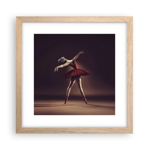 Affiche dans un chêne clair - Poster - Une danseuse étoile - 30x30 cm