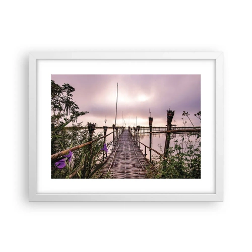 Affiche dans un cadre blanc - Poster - Le silence et le calme d'Asie - 40x30 cm