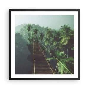 Affiche dans un cadre noir - Poster - Au fil de la verdure - 60x60 cm