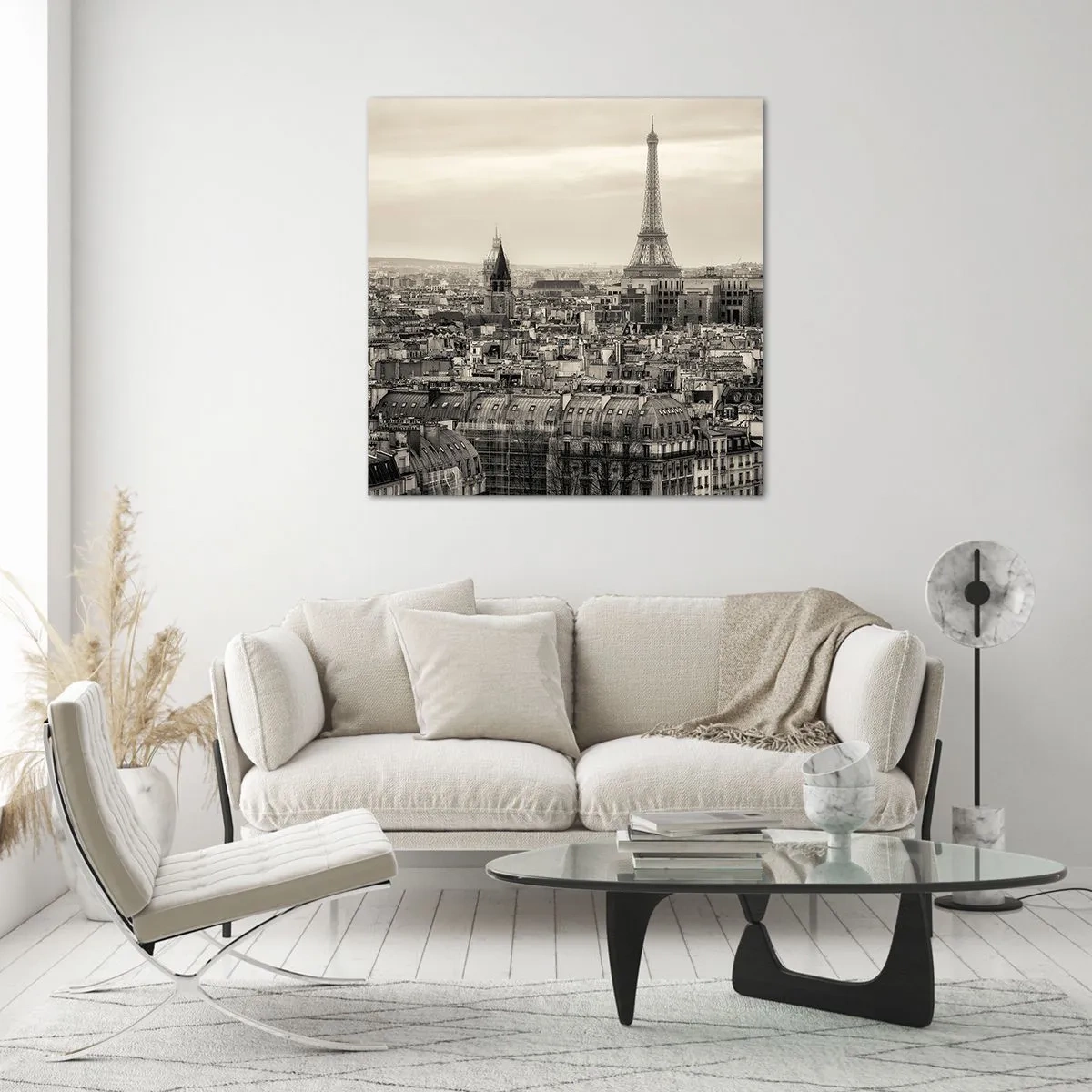Impression sur verre - Image sur verre - Sur les toits de Paris - 70x70 cm