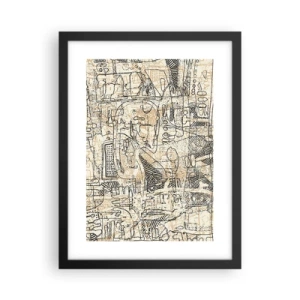 Affiche dans un cadre noir - Poster - Il attend d'être décodé - 30x40 cm