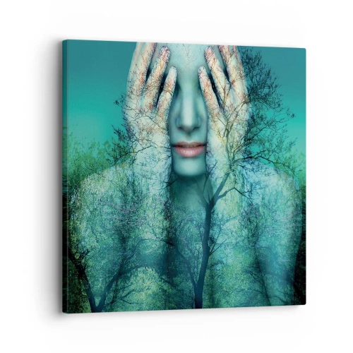 Impression sur toile - Image sur toile - immergé dans l'azur - 30x30 cm