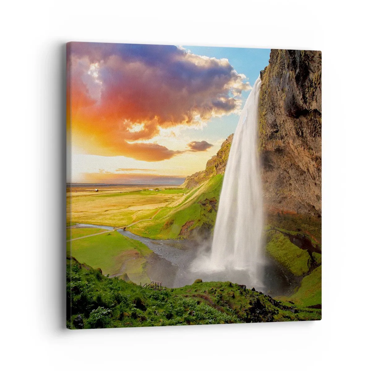 Impression sur toile - Image sur toile - La plénitude de l'été islandais - 40x40 cm