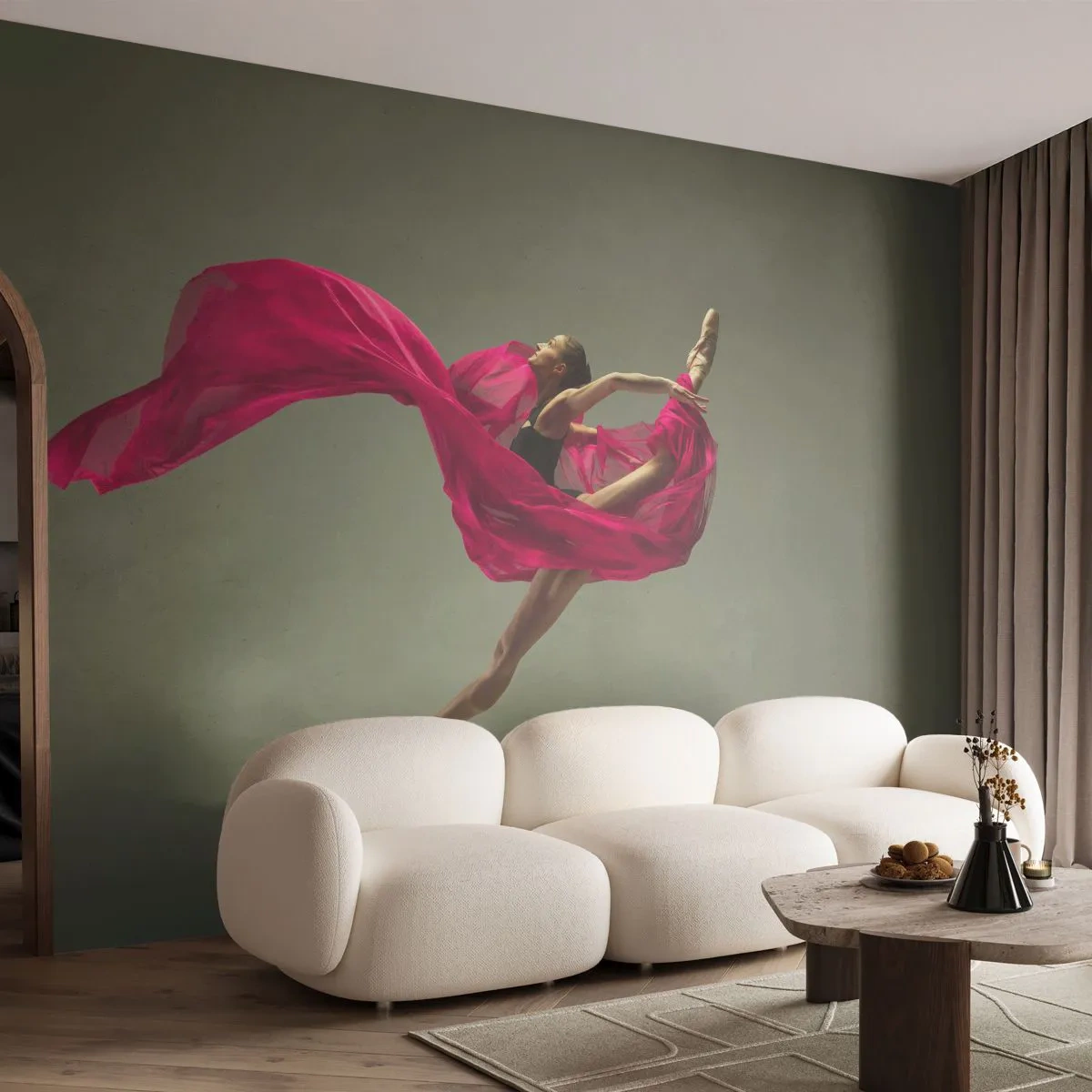 Papier Peint Photo Premium Canvas - Flamme dansante - Danseur, Ballerine, Ballet - 250x175 cm