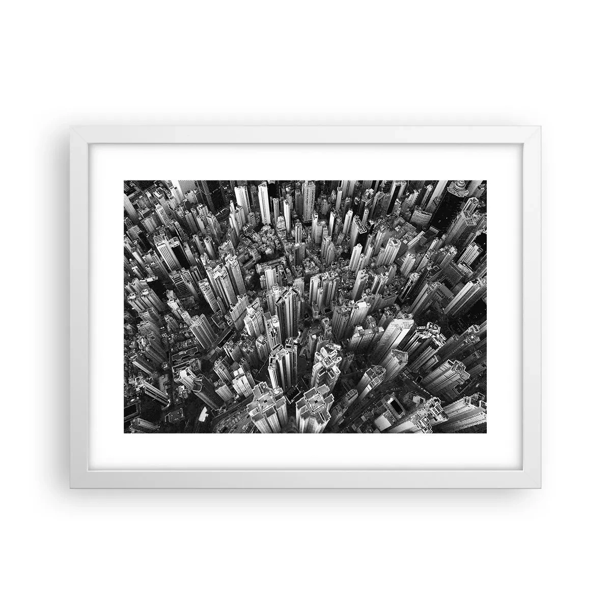 Affiche dans un cadre blanc - Poster - Toujours de plus en plus haut - 40x30 cm