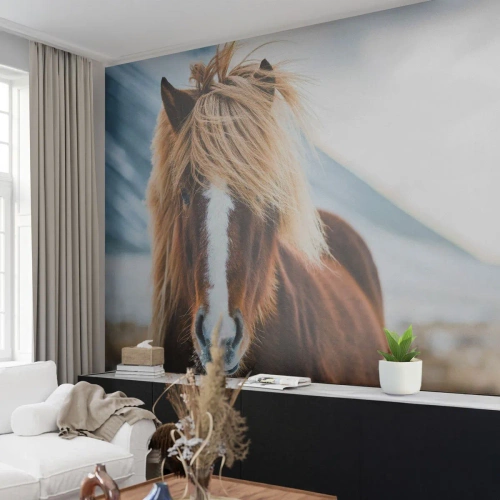 Papier Peint Photo Premium Sand - Sentez-vous la liberté ? - Cheval, Nature, Animaux - 500x350 cm