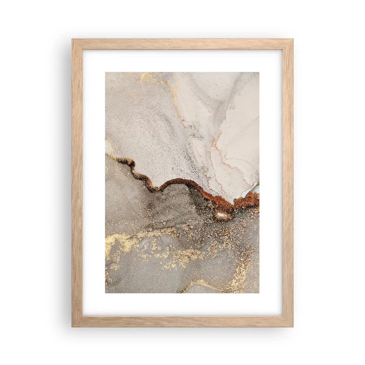 Affiche dans un chêne clair - Poster - Aux frontières des couleurs - 30x40 cm