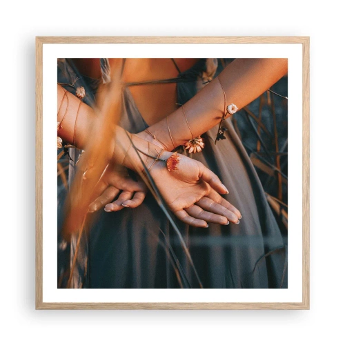 Affiche dans un chêne clair - Poster - Liée à la nature - 60x60 cm