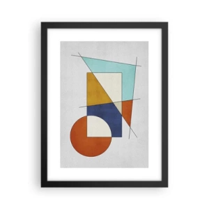 Affiche dans un cadre noir - Poster - Abstraction : plaisir moderniste - 30x40 cm