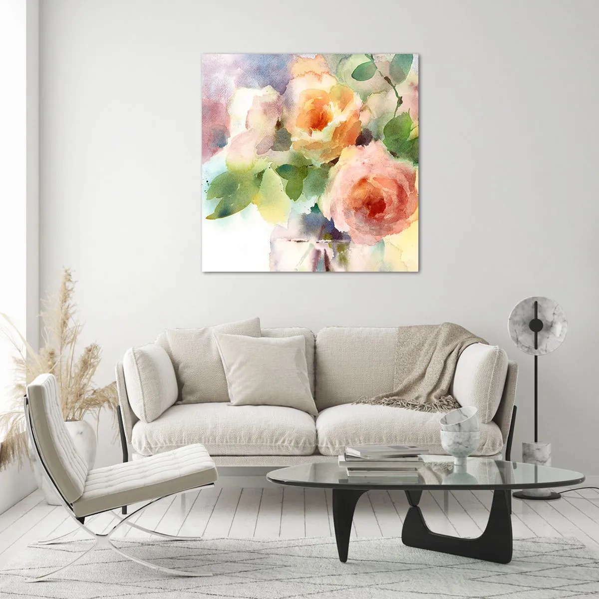 Impression sur verre - Image sur verre - Délicat comme l'aquarelle - 70x70 cm