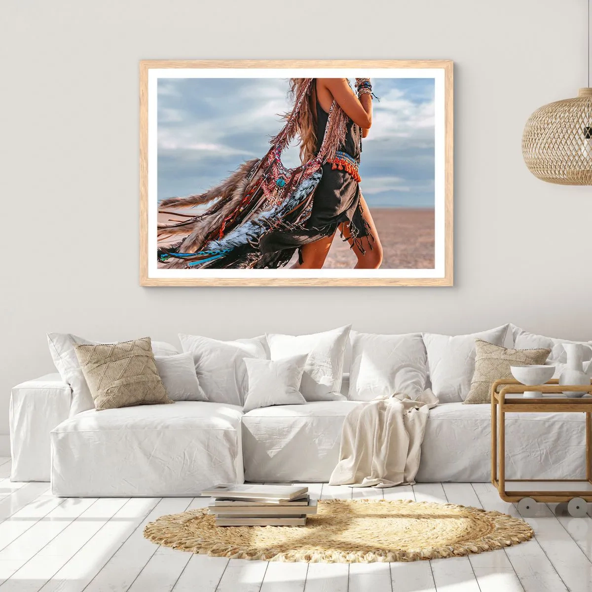 Affiche dans un chêne clair - Poster - La fille du chaman - 40x30 cm