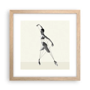 Affiche dans un chêne clair - Poster - Dans le théatre de la vie - 30x30 cm