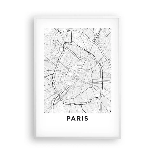 Affiche dans un cadre blanc - Poster - Fleur de Paris - 70x100 cm