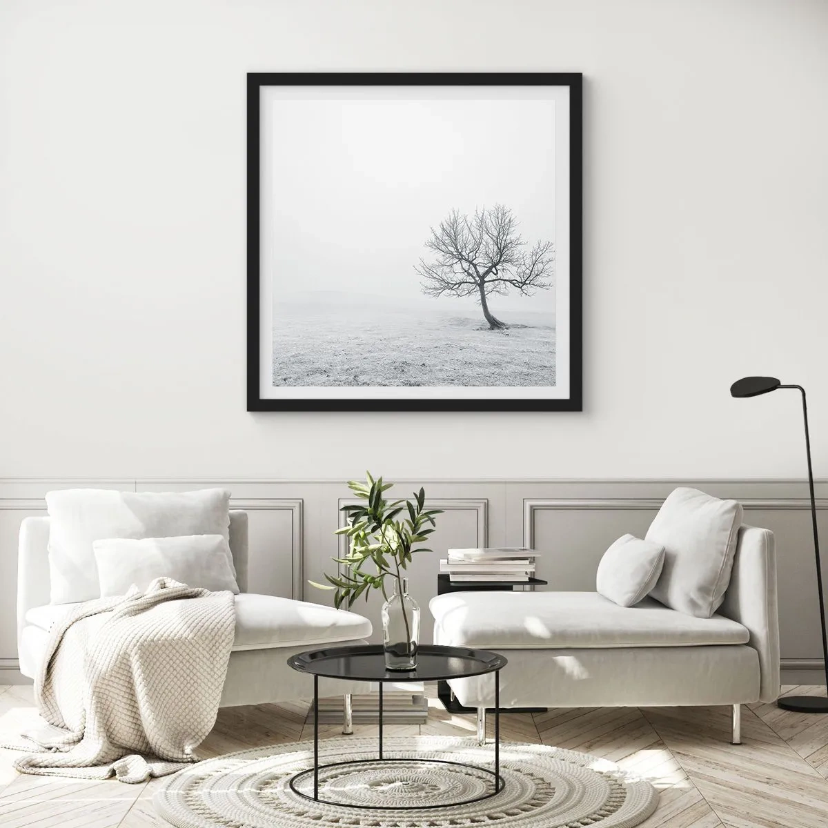 Affiche dans un cadre noir - Poster - Contre le néant - 50x50 cm