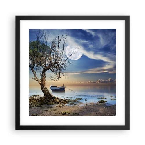 Affiche dans un cadre noir - Poster - Est-ce la fin ou le début ? - 40x40 cm