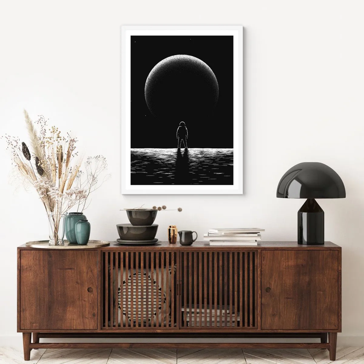 Affiche dans un cadre blanc - Poster - Face à face - 70x100 cm