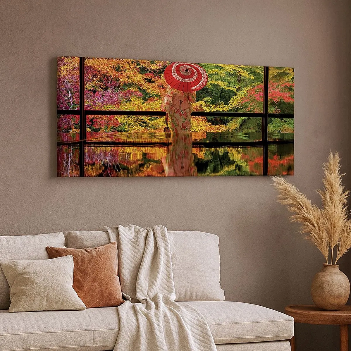Impression sur toile - Image sur toile - Dans le temple de la nature - 100x40 cm
