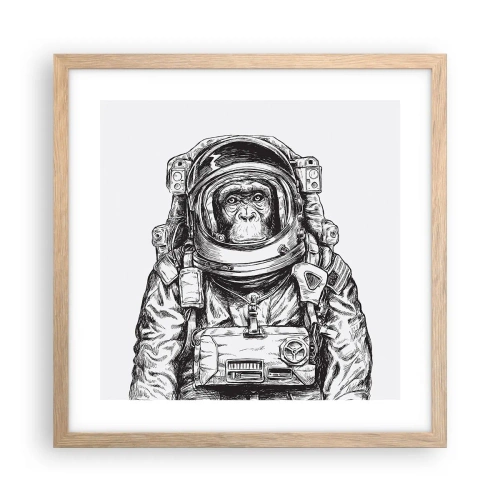 Affiche dans un chêne clair - Poster - Évolution alternative - 40x40 cm