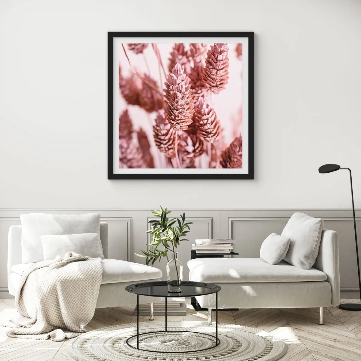 Affiche dans un cadre noir - Poster - Apparemment discret - 40x40 cm