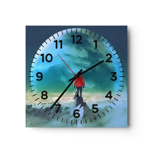 Horloge murale - Pendule murale - Explorateur de la nouvelle terre - 30x30 cm