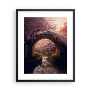 Affiche dans un cadre noir - Poster - Printemps japonais - 40x50 cm