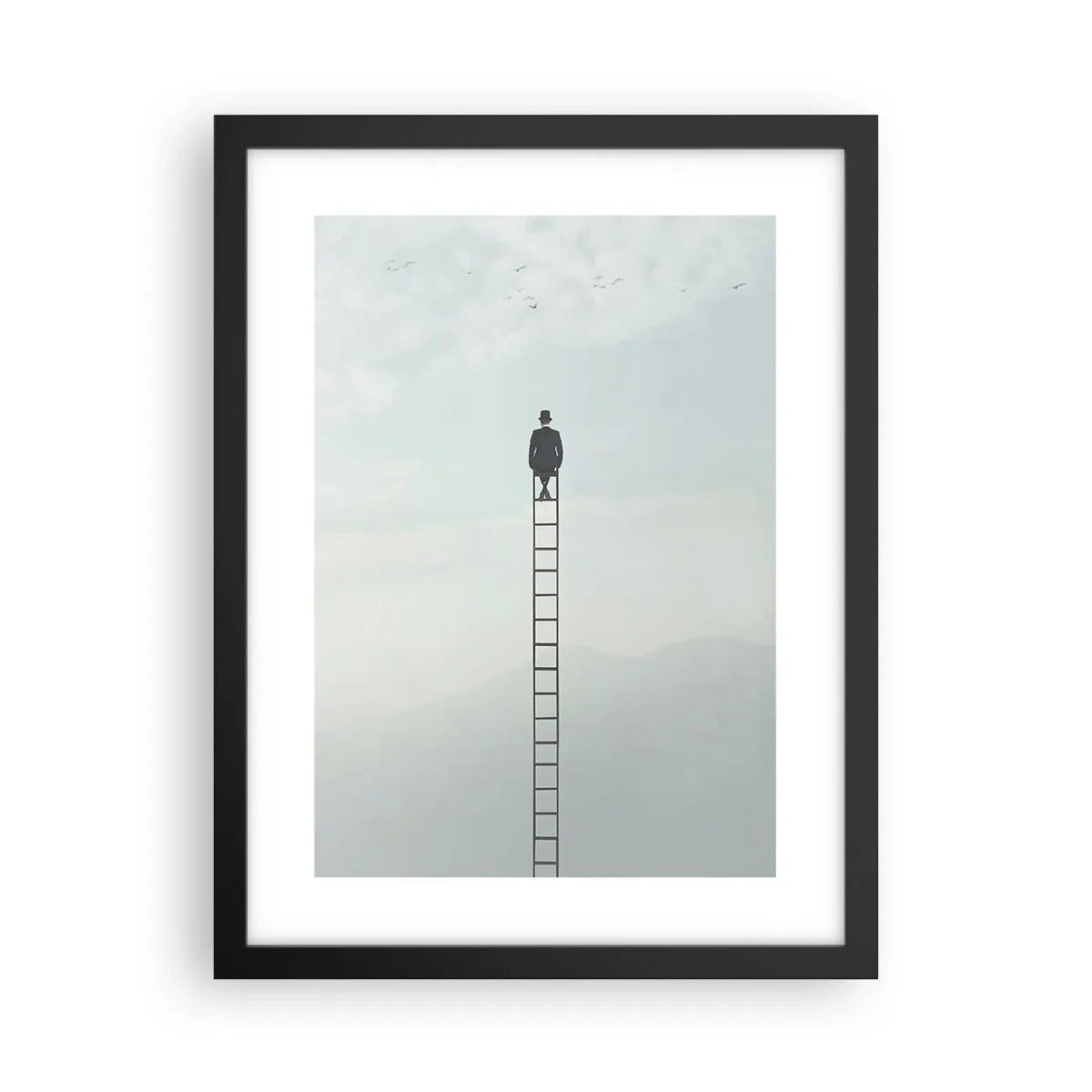 Affiche dans un cadre noir - Poster - Se soulever au-dessus - 30x40 cm